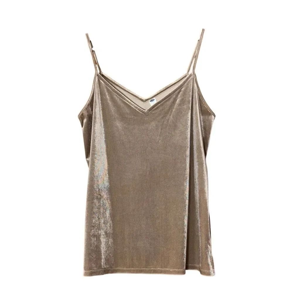 Old Navy Velvet Cami Top v-neck spaghetti strap large new